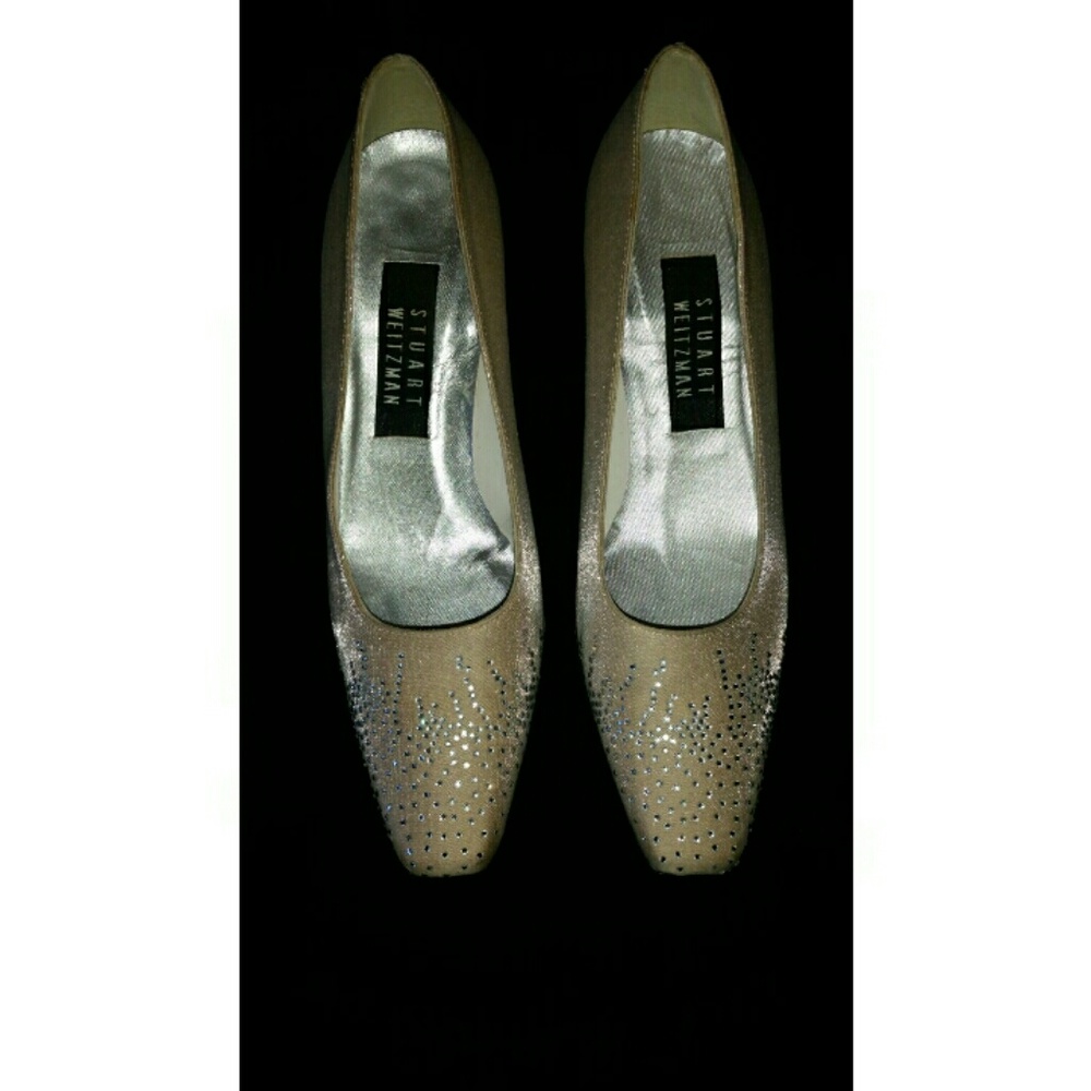 Stuart Weitzman Champagne Silk Heels